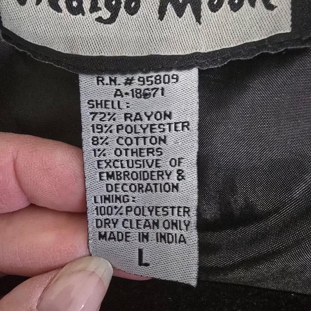 Indigo Moon Womens Large Animal Print Patchwork Jacket Chenille - Picture 4 of 12